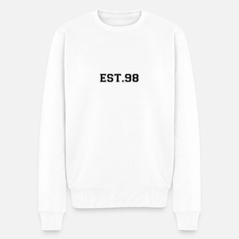 EST.98 - Männer Premium Bio Pullover - Weiß