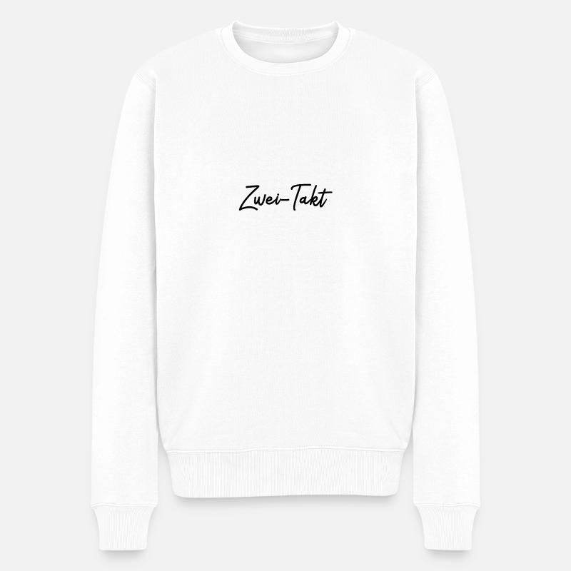 Zwei-Takt - Männer Premium Bio Pullover - Weiß