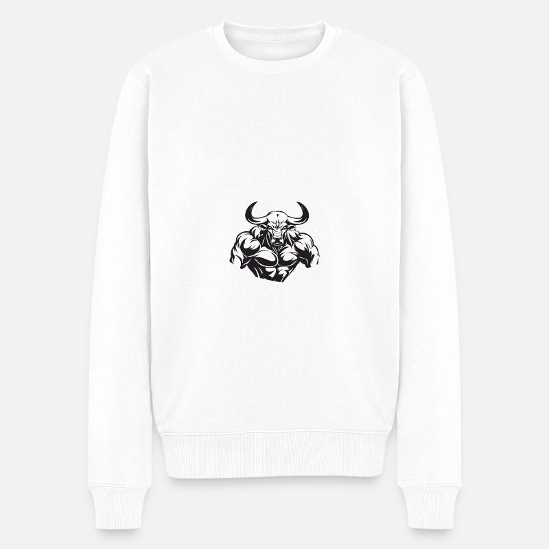 Muscles du Taureau Taureau - Pull Premium bio Homme - blanc