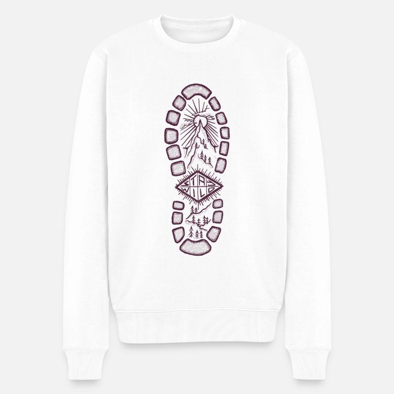 Stay wild red - Männer Premium Bio Pullover - Weiß