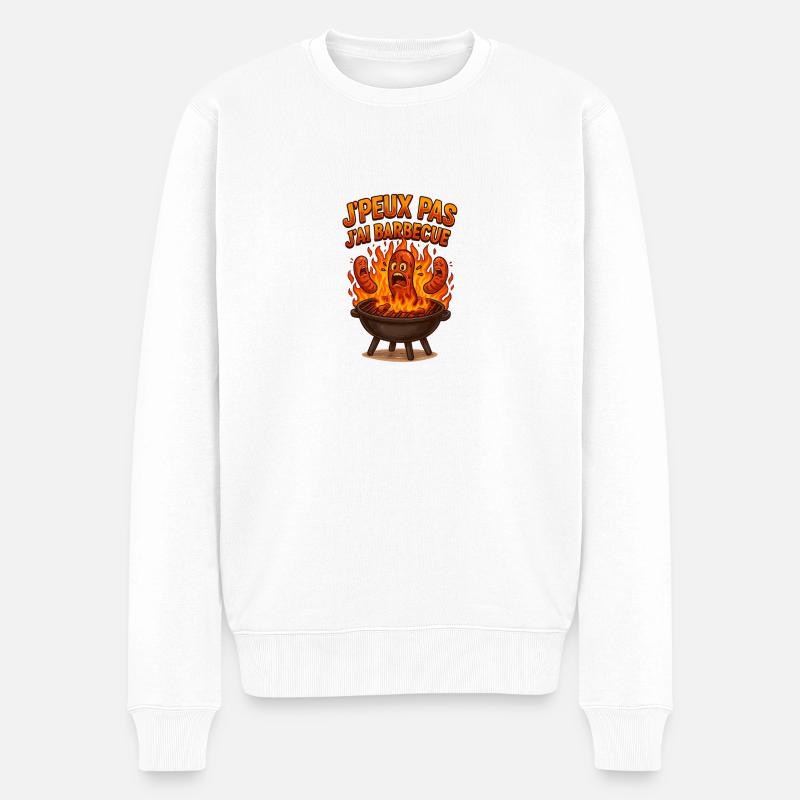 J'peux pas j'ai barbecue. - Pull Premium bio Homme - blanc