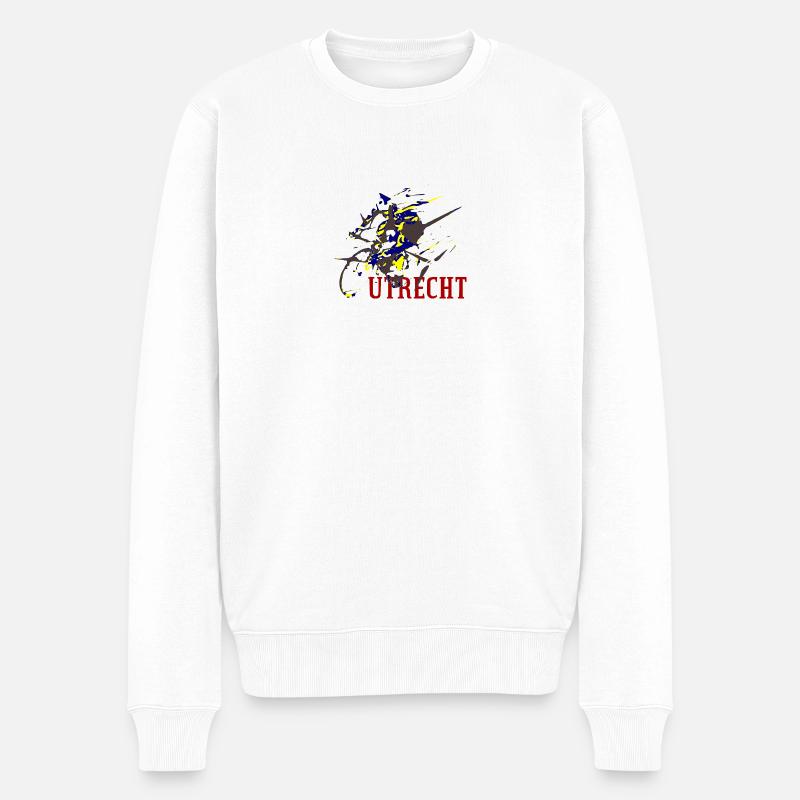 Utrecht - Männer Premium Bio Pullover - Weiß