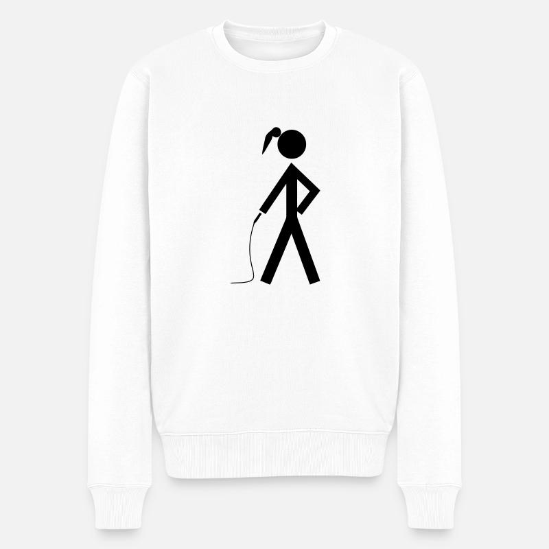 Domina - Männer Premium Bio Pullover - Weiß