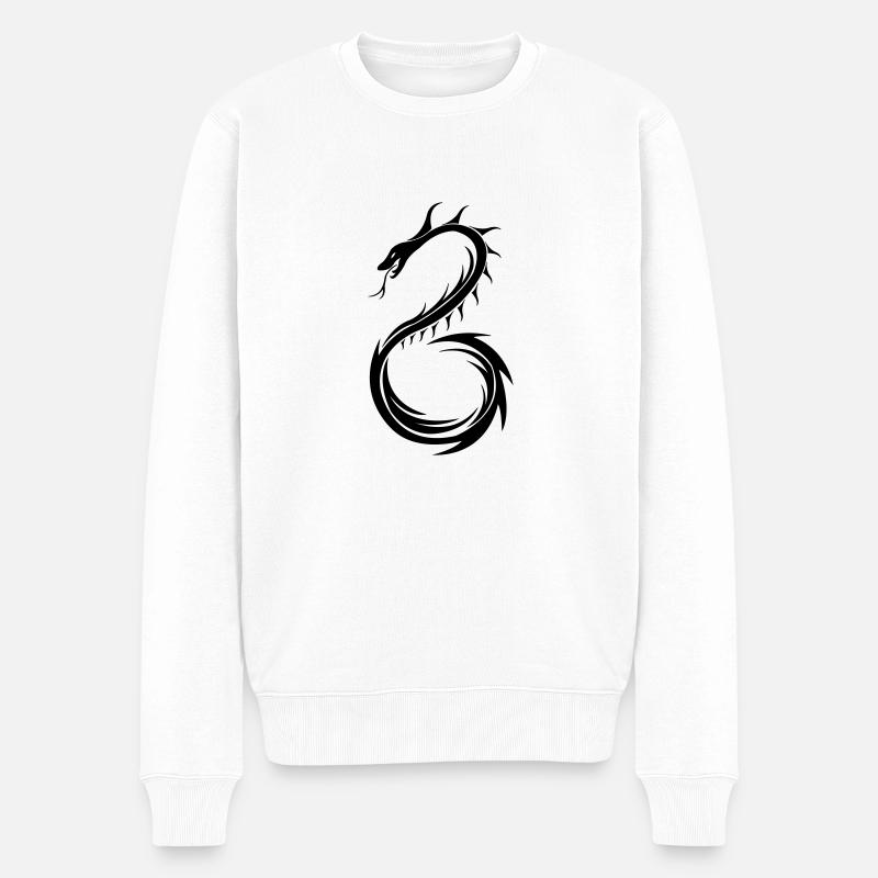 dragon1 - Männer Premium Bio Pullover - Weiß