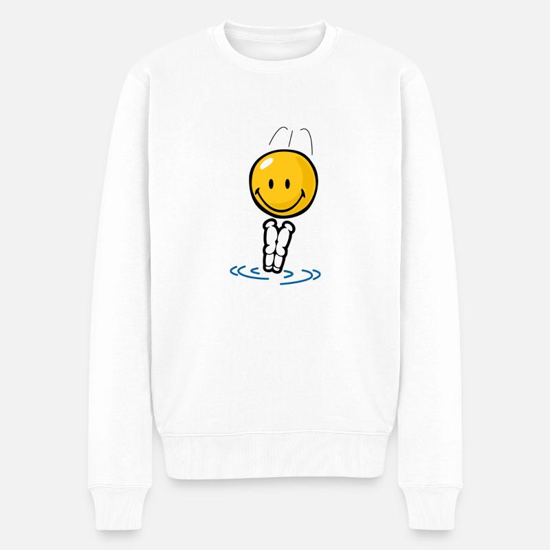 Smiley Diving - Pull Premium bio Homme - blanc