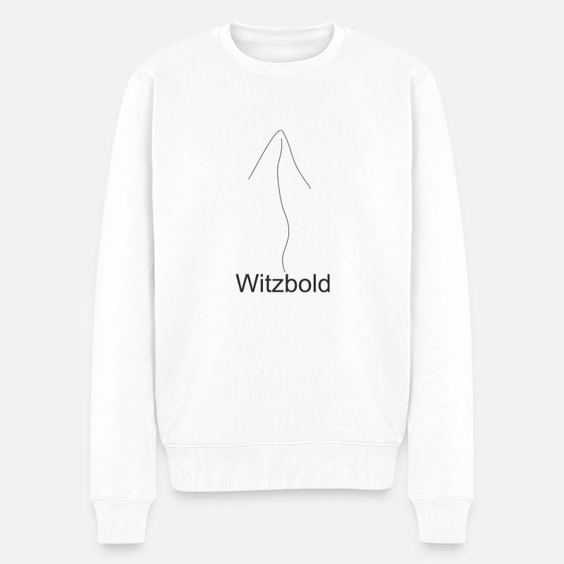 Witzbold - Männer Premium Bio Pullover - Weiß