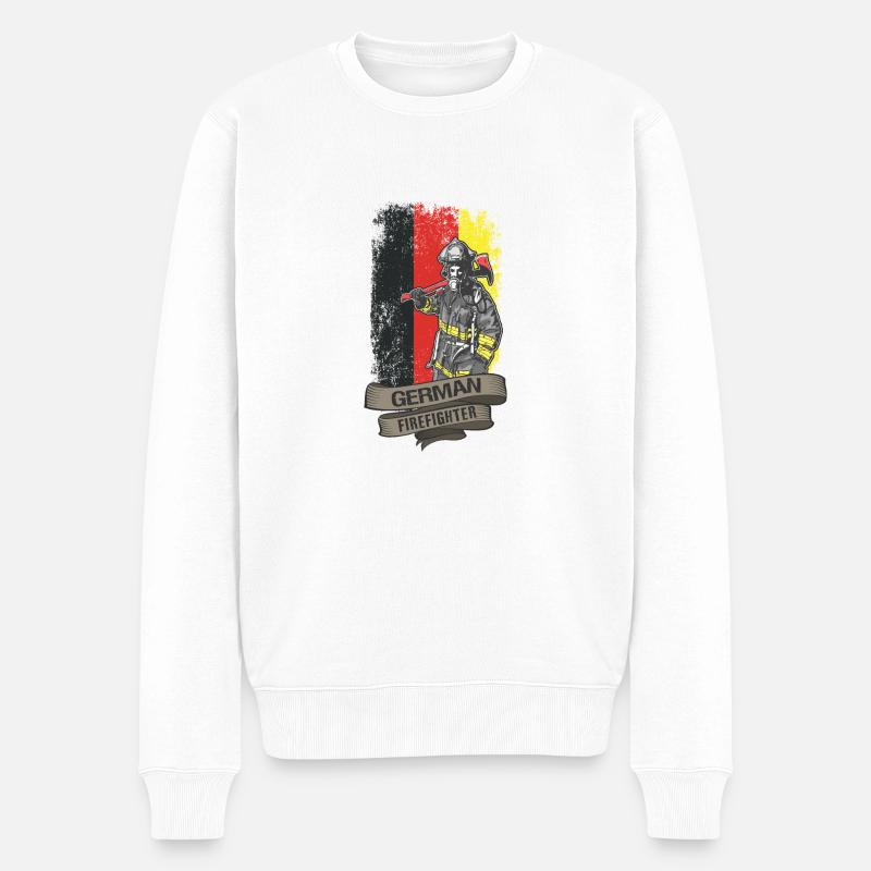 German Firefighter - Männer Premium Bio Pullover - Weiß