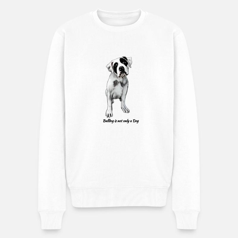 Bulldog - Männer Premium Bio Pullover - Weiß
