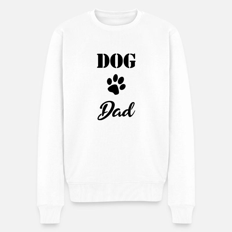 Dog Dad Cadeau noir - Pull Premium bio Homme - blanc