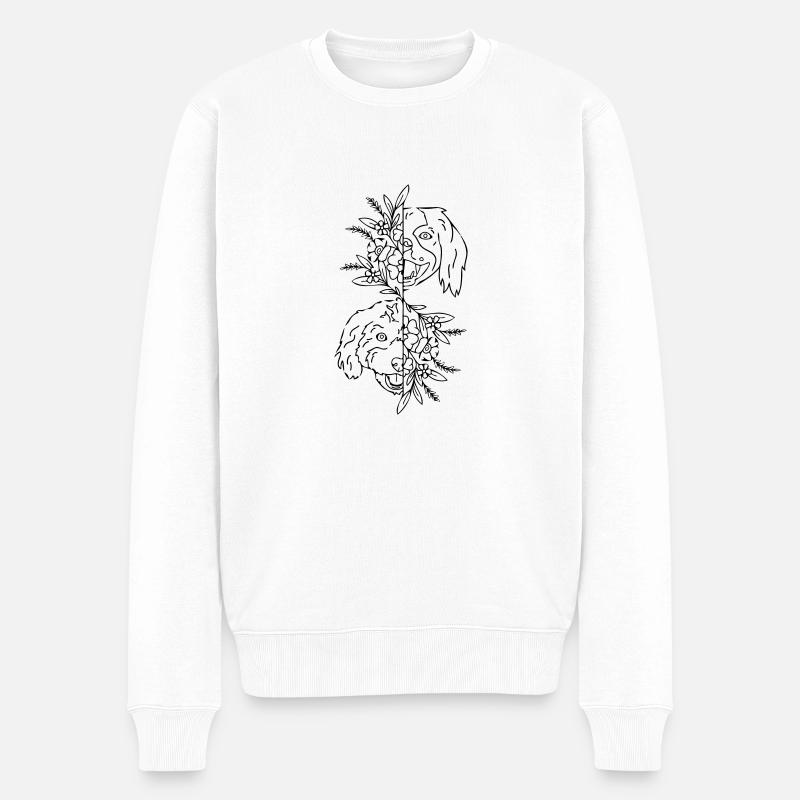 deux chiens - Pull Premium bio Homme - blanc