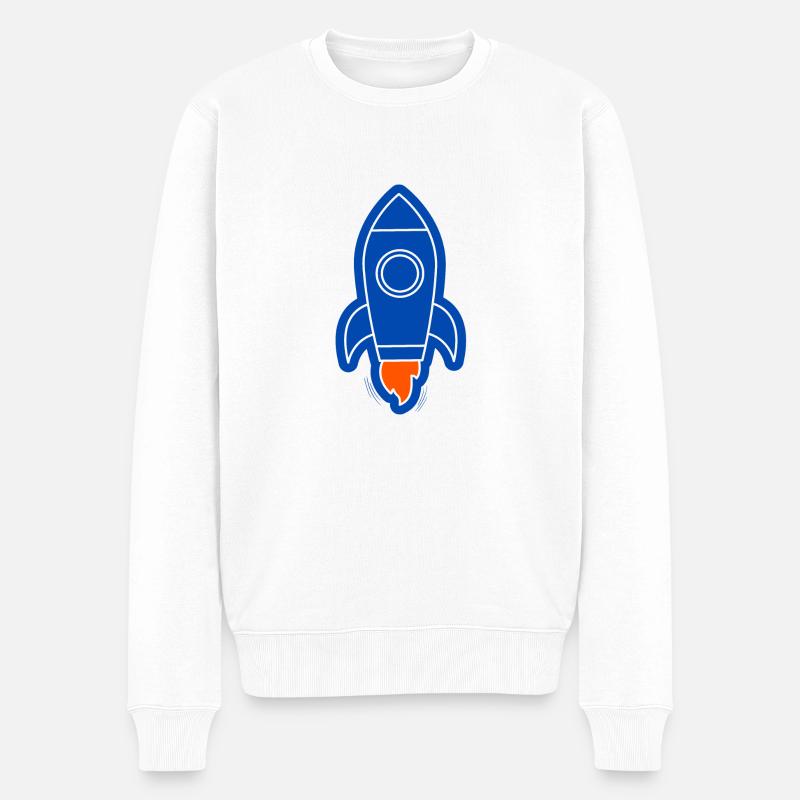 fusée spatiale - Pull Premium bio Homme - blanc