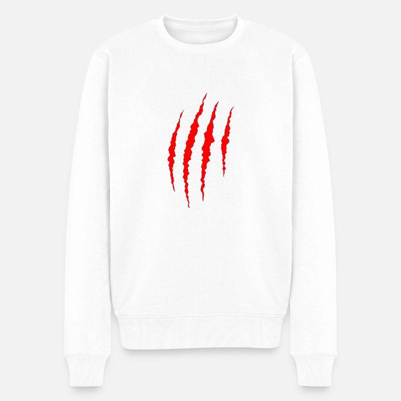 Kratzer - Männer Premium Bio Pullover - Weiß
