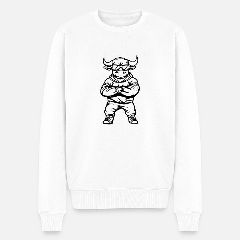Taurus Bande dessinée Cool - Pull Premium bio Homme - blanc