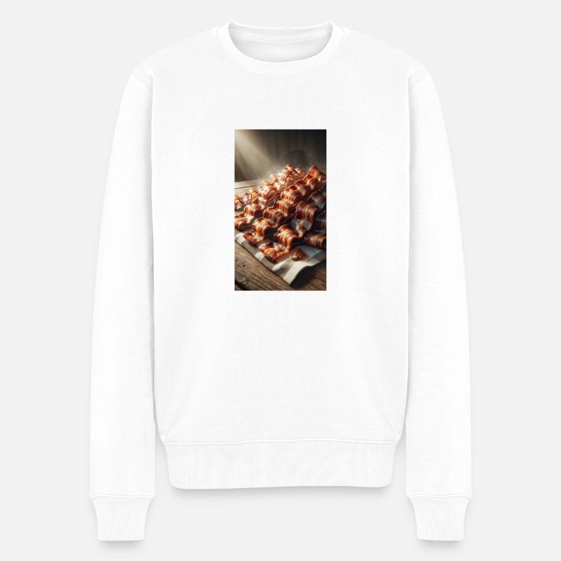 Bacon is good - Men's Premium Organic Jumper - white