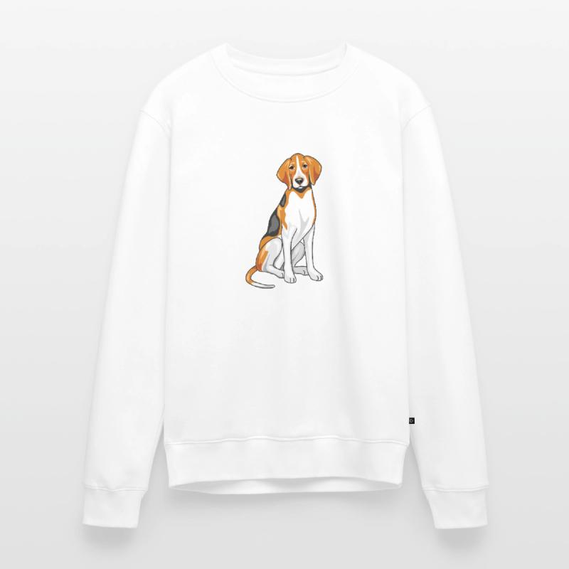 Sitzender Foxhound Männer Premium Bio Pullover