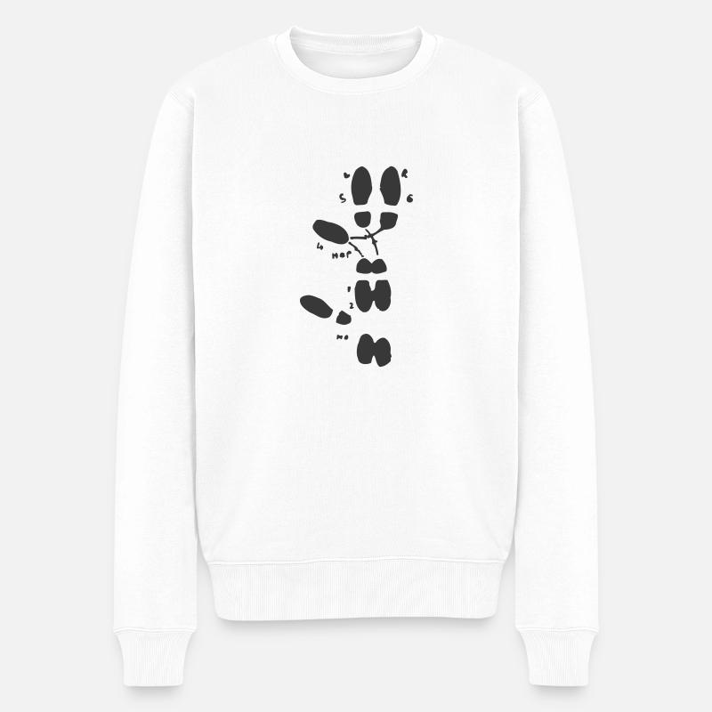 Tanzschritte - Männer Premium Bio Pullover - Weiß