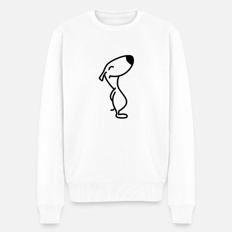 schnupper1 - Männer Premium Bio Pullover - Weiß