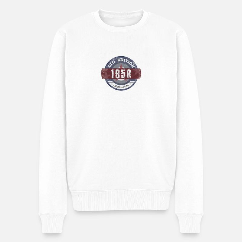 LtdEdition 1958 - Männer Premium Bio Pullover - Weiß