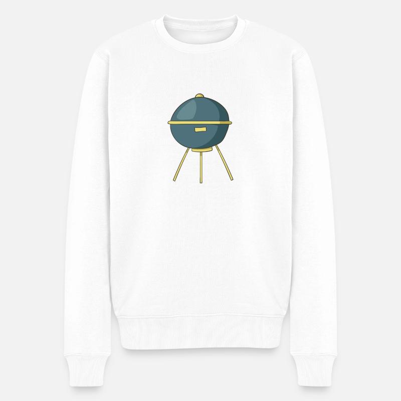Barbecue - Pull Premium bio Homme - blanc