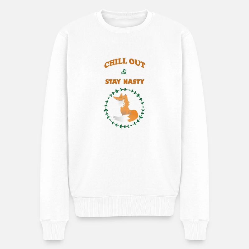 Chill out - Pull Premium bio Homme - blanc