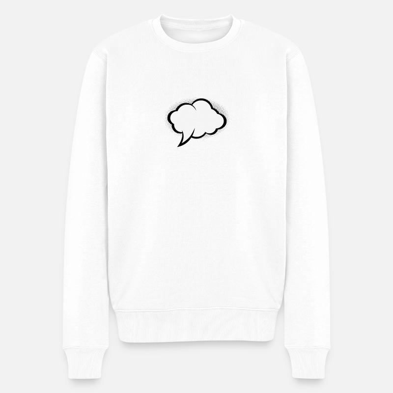 Bulle d'expression de bande dessinée - Pull Premium bio Homme - blanc