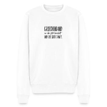 Lustiger Griechischer Spruch Griechenland Geschenk - Männer Premium Bio Pullover - Weiß - Vorne - Thijin (182cm)
