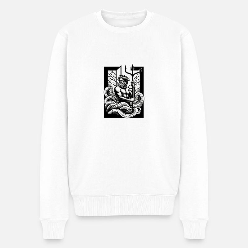 Zeus SW - Männer Premium Bio Pullover - Weiß
