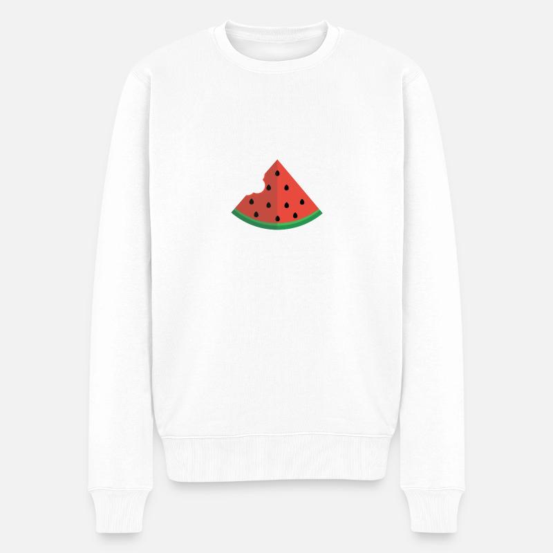 Une tranche de pastèque - Pull Premium bio Homme - blanc