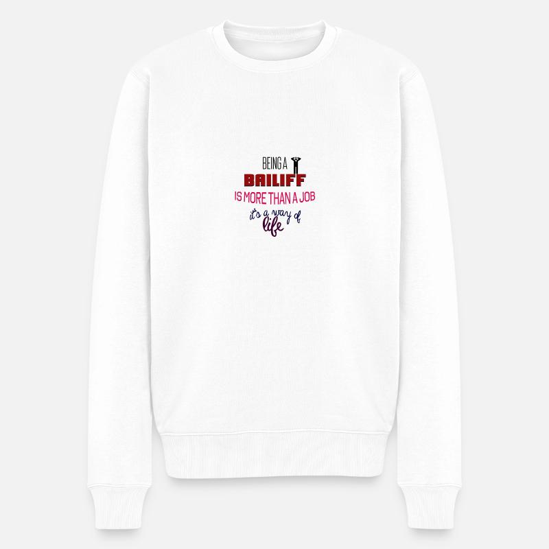 Être un huissier de justice - Pull Premium bio Homme - blanc