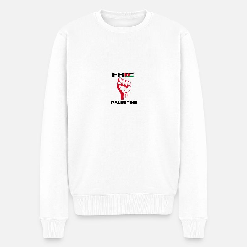 FREE PALESTINE - Pull Premium bio Homme - blanc
