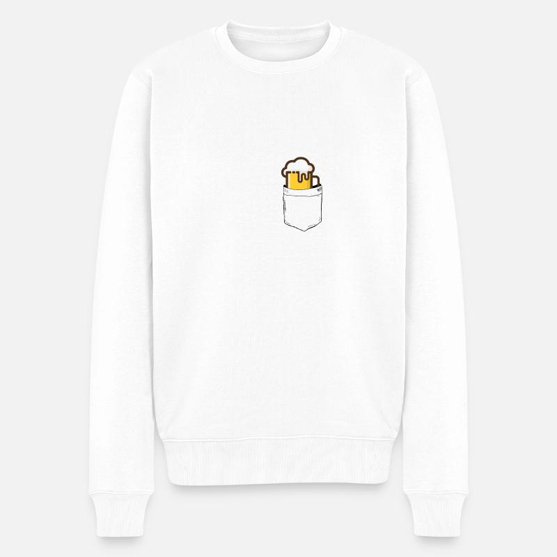 Sac de bière - Pull Premium bio Homme - blanc