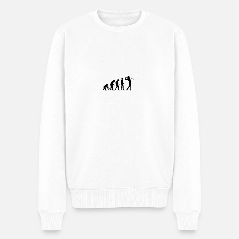 Evolution Golf - Männer Premium Bio Pullover - Weiß