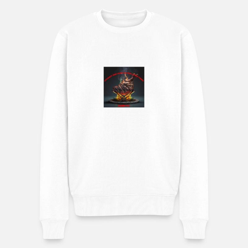Veganer sind meine Feinde - Männer Premium Bio Pullover - Weiß