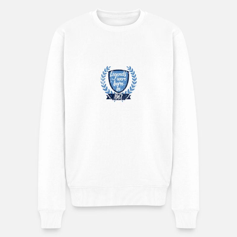 Les légendes sont nés en 1967 - Pull Premium bio Homme - blanc
