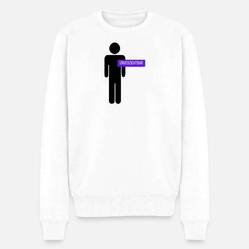 Männer - unverzichtbar - Männer Premium Bio Pullover - Weiß