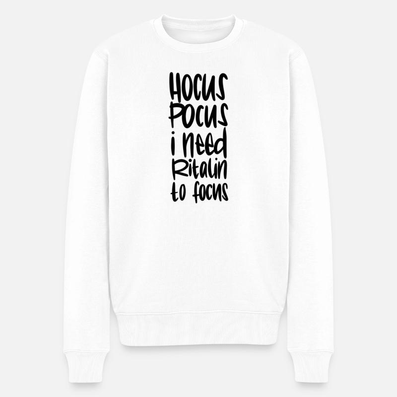 Hocus Pocus Focus - Männer Premium Bio Pullover - Weiß