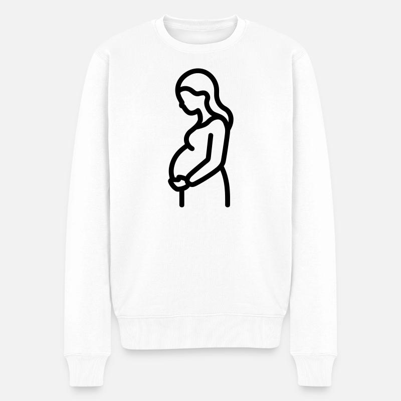 grossesse - Pull Premium bio Homme - blanc