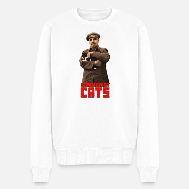 Communist Cats - Lénine - Pull Premium bio Homme - blanc