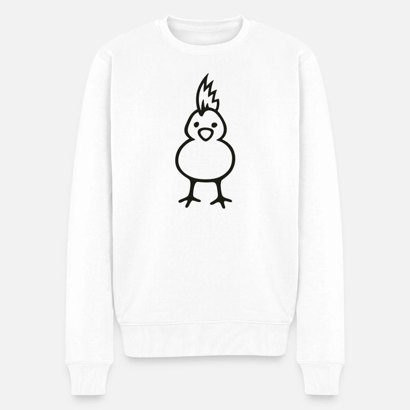 punk chick - Pull Premium bio Homme - blanc