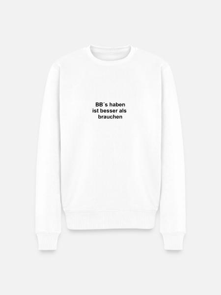 bb s haben - Männer Premium Bio Pullover - Weiß