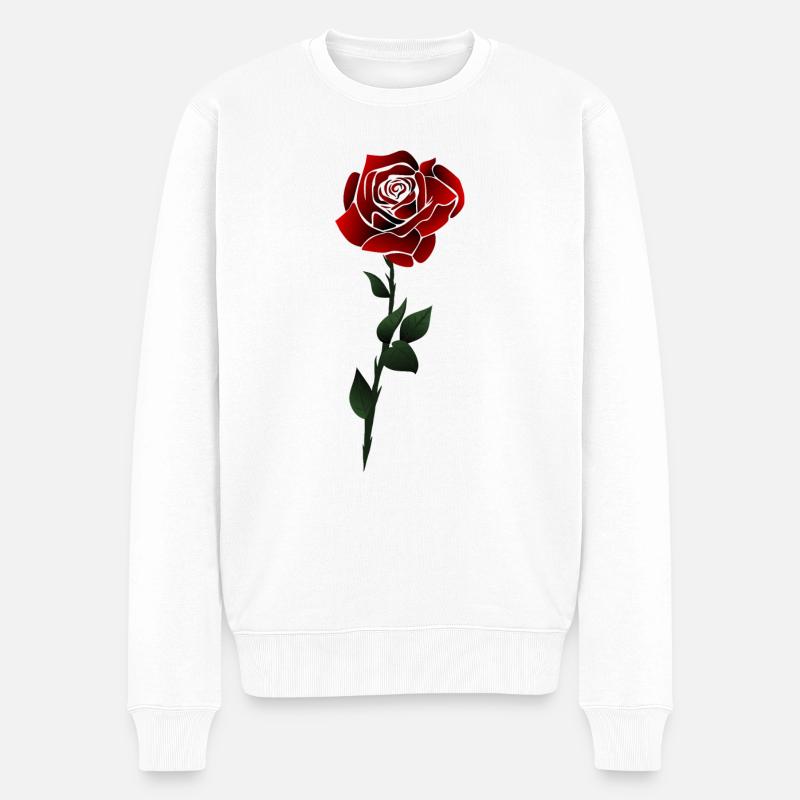 Fleur de roses - Pull Premium bio Homme - blanc