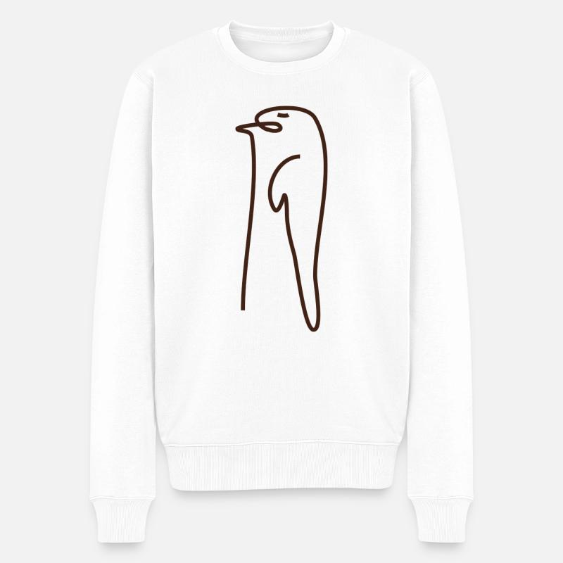 Pinguin - Männer Premium Bio Pullover - Weiß