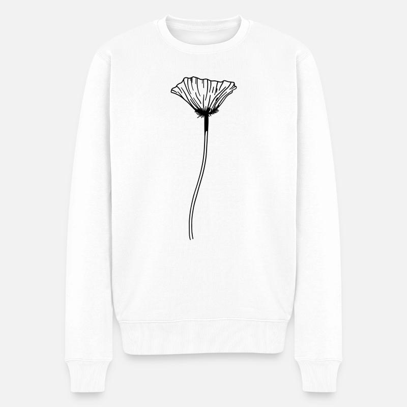 Fleur de pavot - Pull Premium bio Homme - blanc