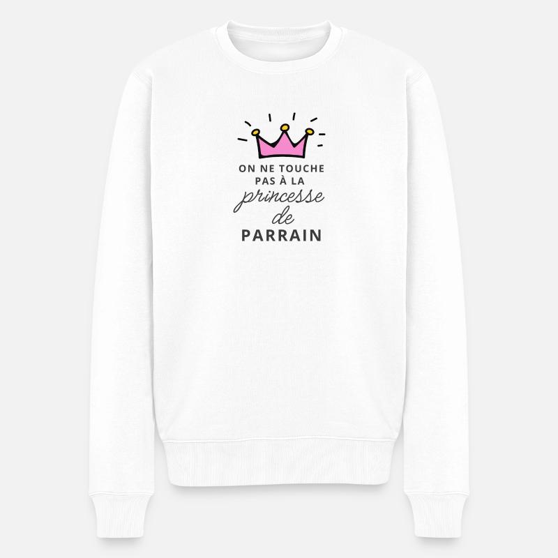 Pate Prinzessin - Männer Premium Bio Pullover - Weiß