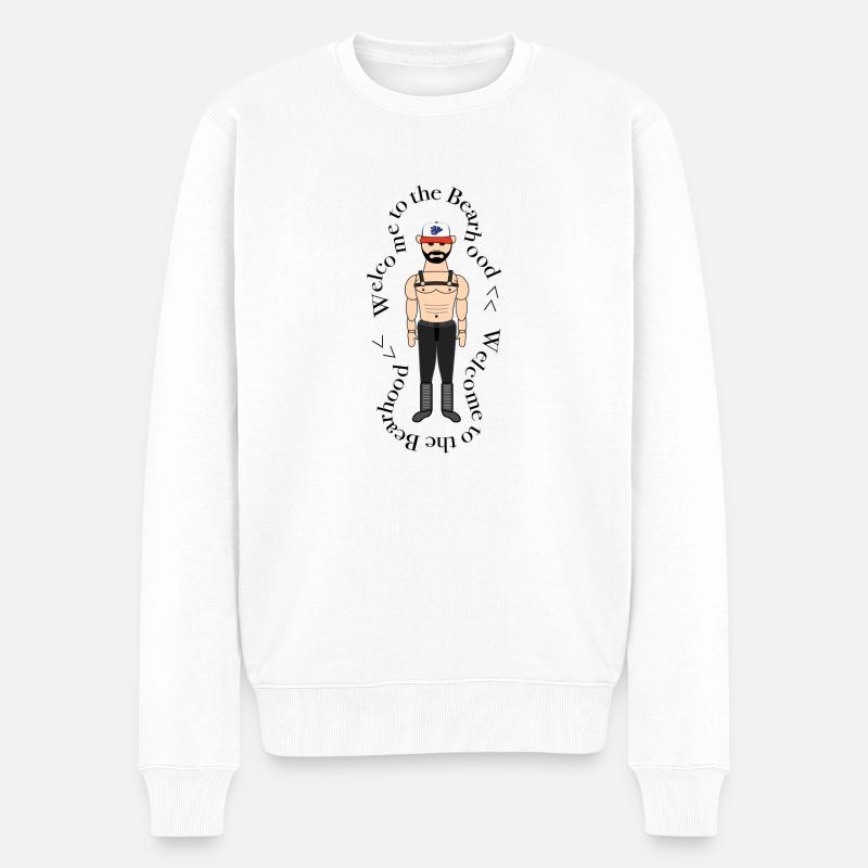 Bienvenue dans l’Ours - Pull Premium bio Homme - blanc