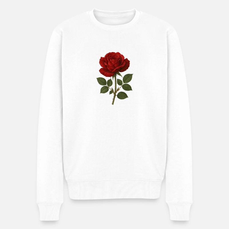 Rose - Pull Premium bio Homme - blanc