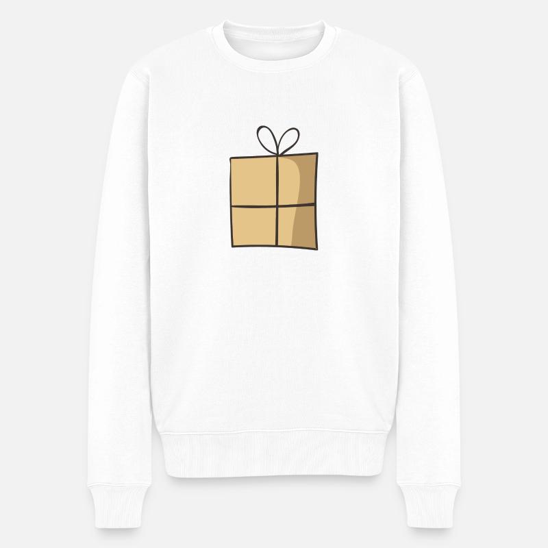 present 3 - Männer Premium Bio Pullover - Weiß