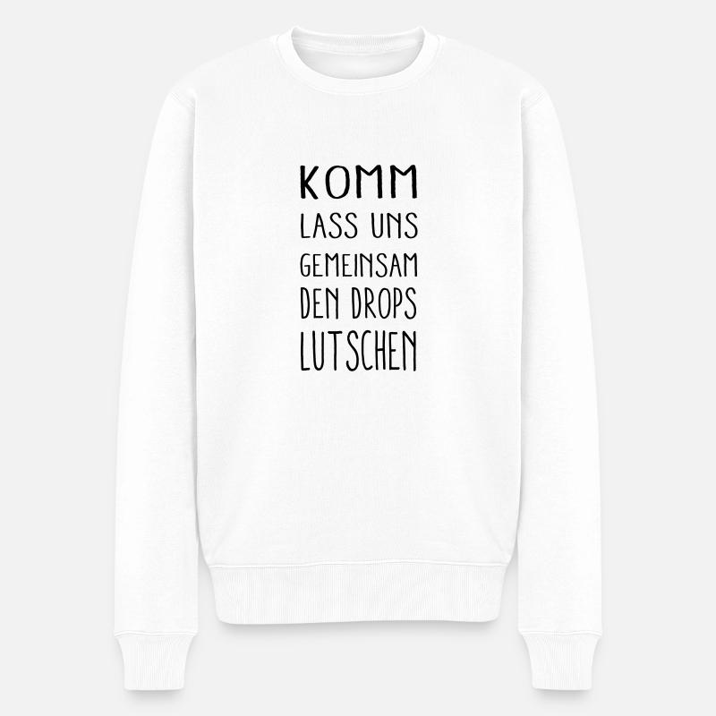 den Drops lutschen - Männer Premium Bio Pullover - Weiß