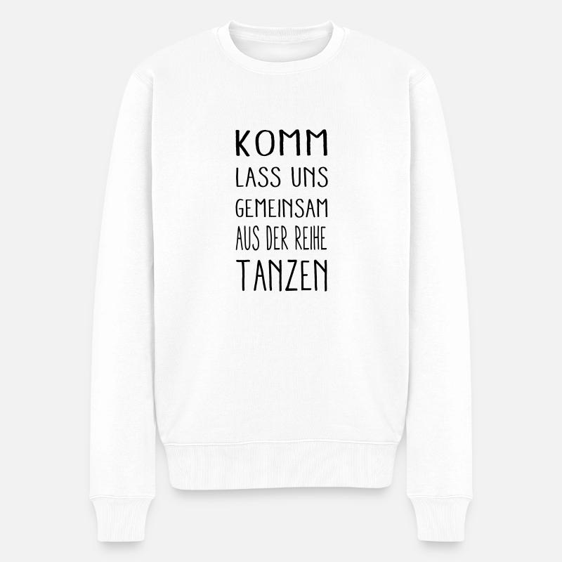 aus der Reihe tanzen - Männer Premium Bio Pullover - Weiß
