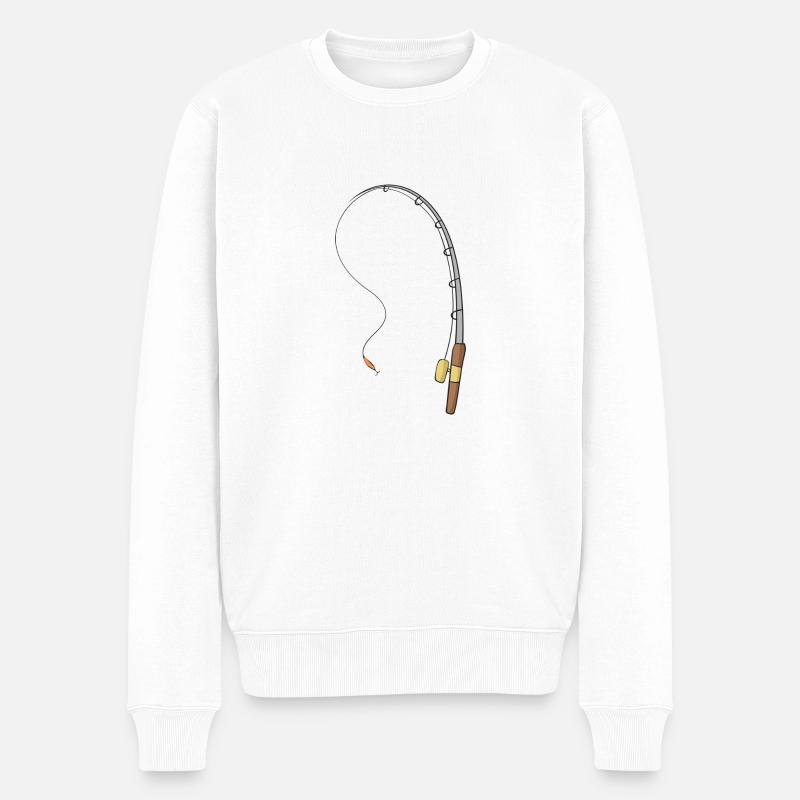 Angel - Männer Premium Bio Pullover - Weiß